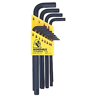 Bondhus 12136 Set of 12 Hex L-wrenches, Long Length, sizes .050-5/16-Inch