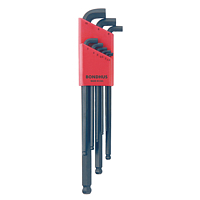Bondhus 16599 Stubby Balldriver Hex L-Wrench, Metric, Set of 9, Sizes 1.5-10mm