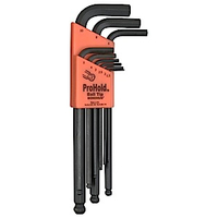 Bondhus 74999 Set of 9 Balldriver L-wrenches with ProHold Tip, sizes 1.5-10mm