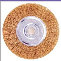 Vulcan 322631OR Wire Wheel Brush with Hole, 4 in Dia, 5/8 in Arbor Hole, 1/2 in Adapter