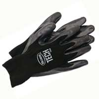 BOSS TECH 7820L Gloves, L, Knit Wrist Cuff, Foam-Nitrile Coating, Nylon Glove, Black
