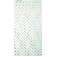 National 4220BC Series N316-349 Tread Plate Sheet, 12 in W, 24 in L, Aluminum, Polished