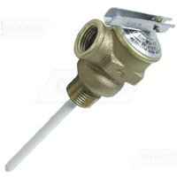 Camco 10471/10473 3/4" Temperature and Pressure Relief Valve with 4" Probe