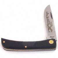 Case 095 Sod Buster Jr Pocket Knife with Stainless Steel Blade, Black Synthetic