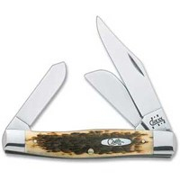 Case 204 Large Stockman Knife with Amber Bone Handle