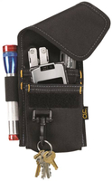 CLC Tool Works Series 1104 Multi-Purpose Tool Holder, 4-Pocket, Polyester, Black