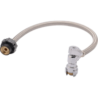 SharkBite 24687 Faucet Connector, Flexible, 1/2 in Inlet, Push-To-Connect Inlet, 1/2 in Outlet, Push