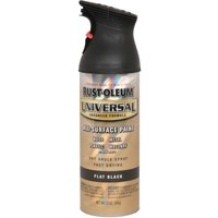 Rust-Oleum 245198 Universal Advance Formula Spray Paint, Flat Black, 12-Ounce