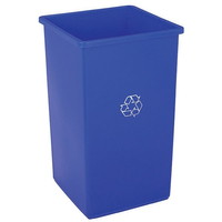 TRASH CAN #25 SQUARE BLUE RECYCL