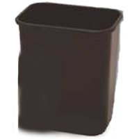 CONTINENTAL 2818BE Waste Basket, 28.125 qt Capacity, Plastic, Beige, 15 in H