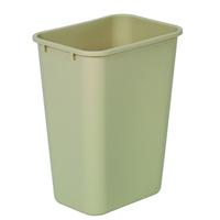 CONTINENTAL 4114BE Trash Can, 41-1/4 qt Capacity, Plastic, Beige