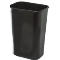 CONTINENTAL 4114GY Waste Basket, 41.125 qt Capacity, Plastic, Gray, 19-7/8 in H
