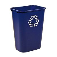 CONTINENTAL 4114-1 Recycling Container, 41.125 qt Capacity, Plastic, Blue