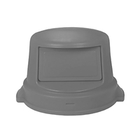 CONTINENTAL 4456GY Dome Receptacle Top, Plastic, Gray, For: 32, 44 and 55 gal Huskee Receptacles