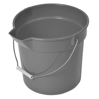 CONTINENTAL Huskee 8114GY Utility Bucket, 14 qt Capacity, Polyethylene, Gray