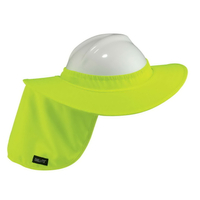 Ergodyne Chill-Its Series 12640 Hard Hat Brim with Shade, Regular, Polyester Shell, Lime