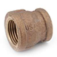 BRASS COUPLING RED 3/8FPTx1/4FPT