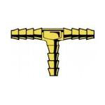 BRASS HOSE BARB TEE 3/8"