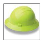 ERB 19220 Americana Full Brim Hard Hat with Mega Ratchet, Flourescent Lime
