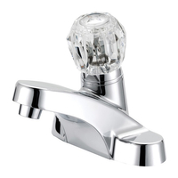 Boston Harbor F4510043CP Lavatory Faucet, 1.2 gpm, 1-Faucet Handle, 3-Faucet Hole, Metal/Plastic, Ch