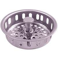 Danco 51275 Basket Strainer, 3-1/4 in Dia, Brass, Chrome, For: 3-1/4 in Drain Opening Sink