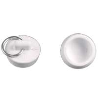 Danco 80224 Drain Stopper, Rubber, White, For: 1-1/8 in Drain, Universal Sink