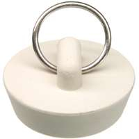 Danco 80225 Drain Stopper, Rubber, White, For: 1-1/4 in Drain Systems, Universal Sink