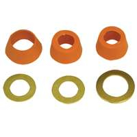 Danco 80330 Cone Washer, 3/8, 1/2 in Dia, Rubber, Orange