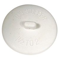 Danco 80783 Tub Stopper, Rubber, White, For: 1-1/2 to 2 in Drain, Universal Sink, Tub/Shower