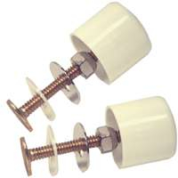 Danco 88883 Twister Toilet Cap with 1/4-Inch Bolt, White, 2-Pack