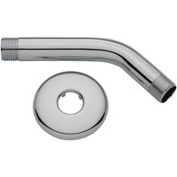 Danco 89180 Shower Arm with Flange, 1/2 in Connection, Threaded, 6 in L