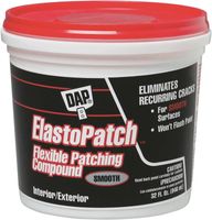 DAP 12278 ElastoPatch Spackling Paste White, White, 1 qt Tub