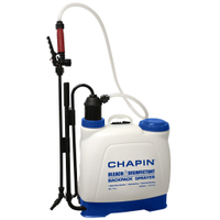 CHAPIN 61575 Bleach and Disinfectant Backpack Sprayer, 4 gal Poly Tank