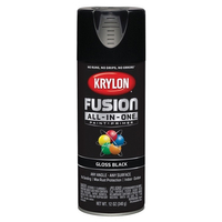 Krylon K02702007 Acrylic Spray Paint, Gloss, Black, 12 oz, Can