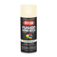 Krylon K02737007 Acrylic Spray Paint, Satin, Dover White, 12 oz, Can