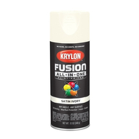 Krylon K02739007 Acrylic Spray Paint, Satin, Ivory, 12 oz, Can