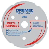 DREMEL SM500 Cut-Off Wheel, 3 in Dia, 0.07 in Thick, 20 mm Arbor, Silicone Carbide Abrasive