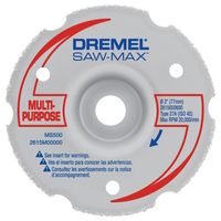 DREMEL SM600 Cut Wheel, 3 in Dia, 0.075 in Thick, 1 in Arbor, Silicone Carbide Abrasive