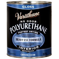 Rust-Oleum Varathane 200041H 1-Quart Interior Crystal Clear Water-Based Poleurethane, Gloss Finish