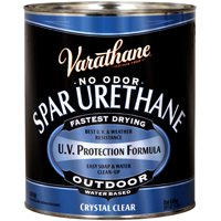 Rust-Oleum Varathane 250141H 1-Quart Classic Clear Water Based Outdoor Spar Urethane, Satin Finish