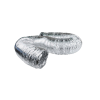 DUNDAS JAFINE AF425UL Flexible Duct, 25 ft L, Aluminum, Silver