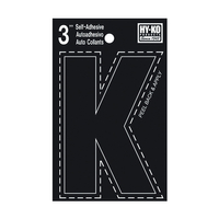 "K" #6201 3" BLACK LETTER