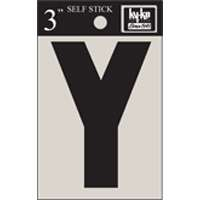 "Y" #6201 3" BLACK LETTER