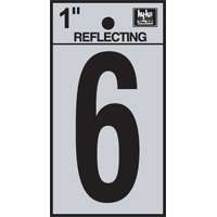 "6" #3501 1" REFLECTIVE NUMBER