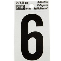 "6" #3502 2" REFLECTIVE NUMBER