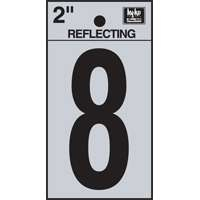 "8" #3502 2" REFLECTIVE NUMBER