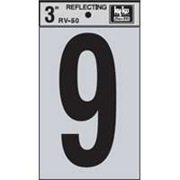 "9" #3503 3" REFLECTIVE NUMBER
