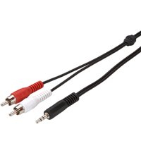 Zenith AY1036MP3MMR Audio Y-Cable, 36 in L, Black