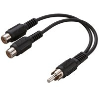 RCA "Y" SPLITTER CABLE 3"
