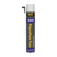BOSS 333 33316 Expanding Foam Sealant, 24 hr Functional Cure, 40 to 115 deg F, 12 oz Aerosol Can
